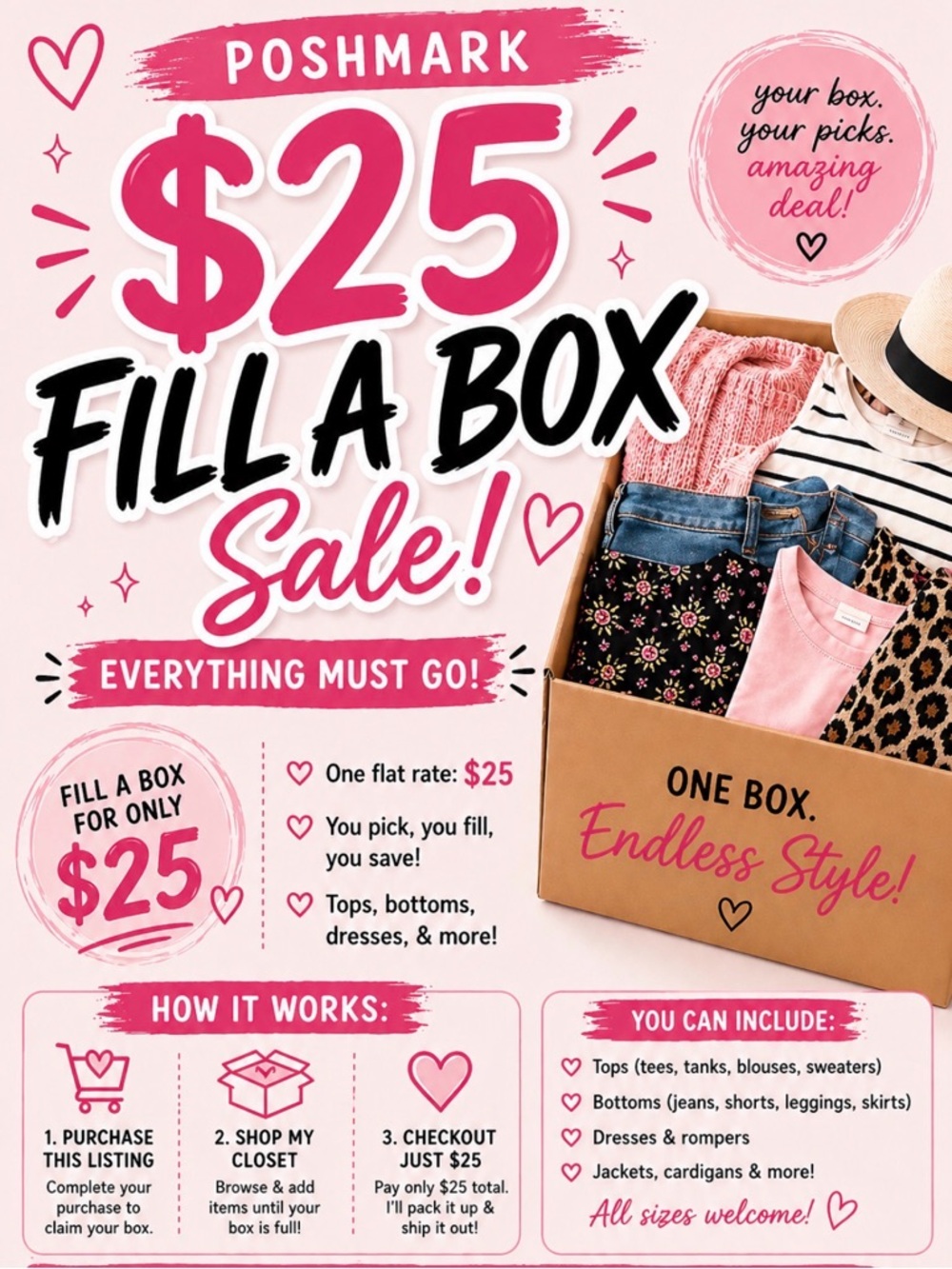 $25 Fill a Box Sale 🩷🩷